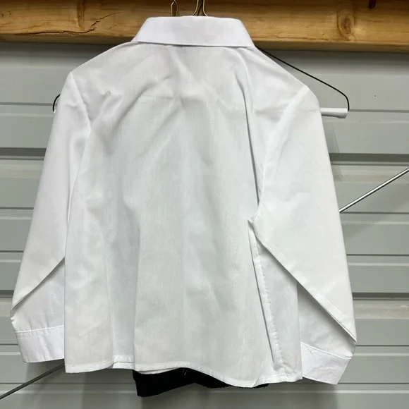 Boys 3 piece black suit and white shirt